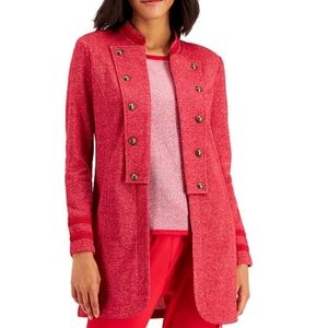 Tommy Hilfiger Collar Military Blazer Jacket Long SP